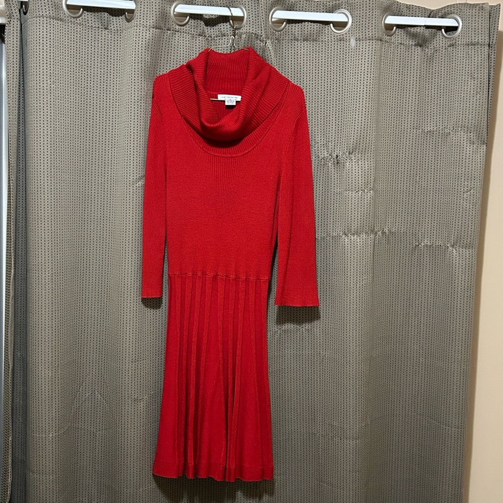 Liz Claiborne Red Long Sleeve Dress